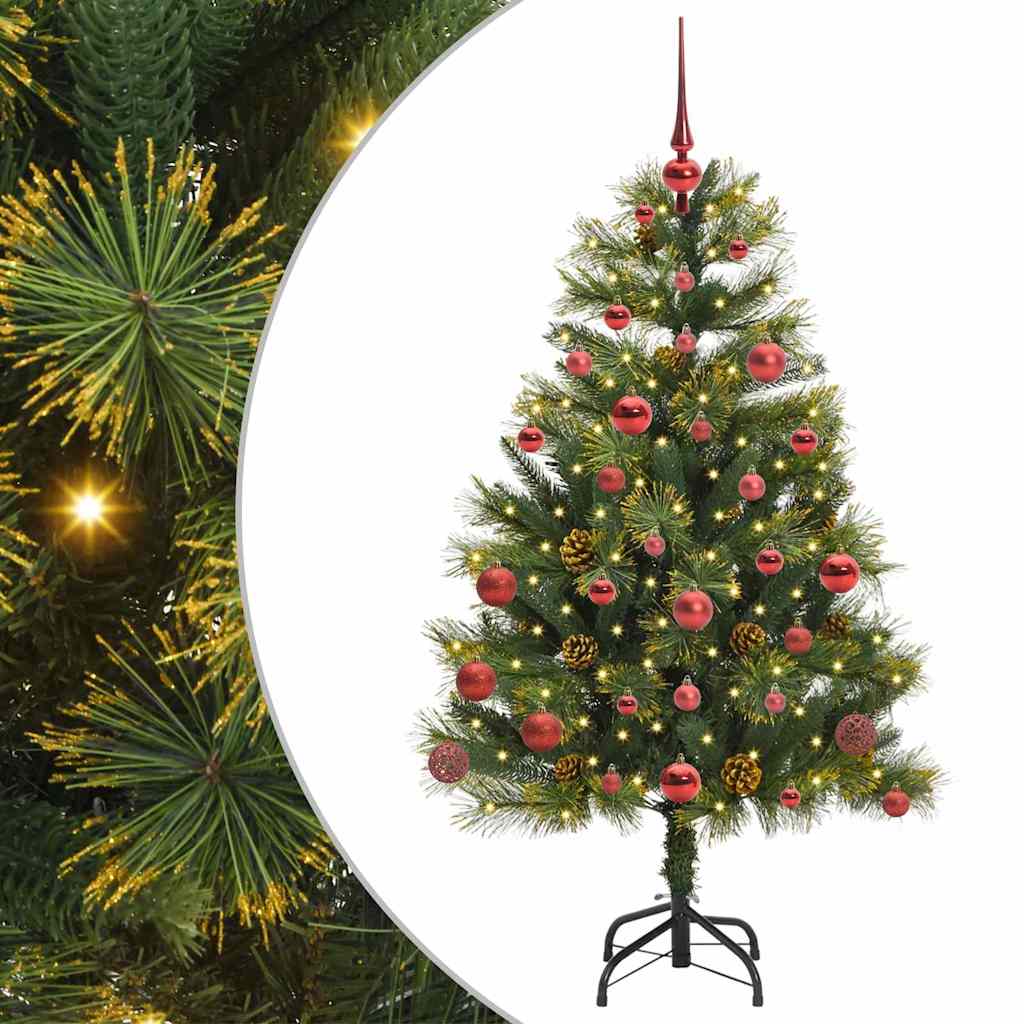 Artificial Hinged Christmas Tree with Cones Green 150 cm